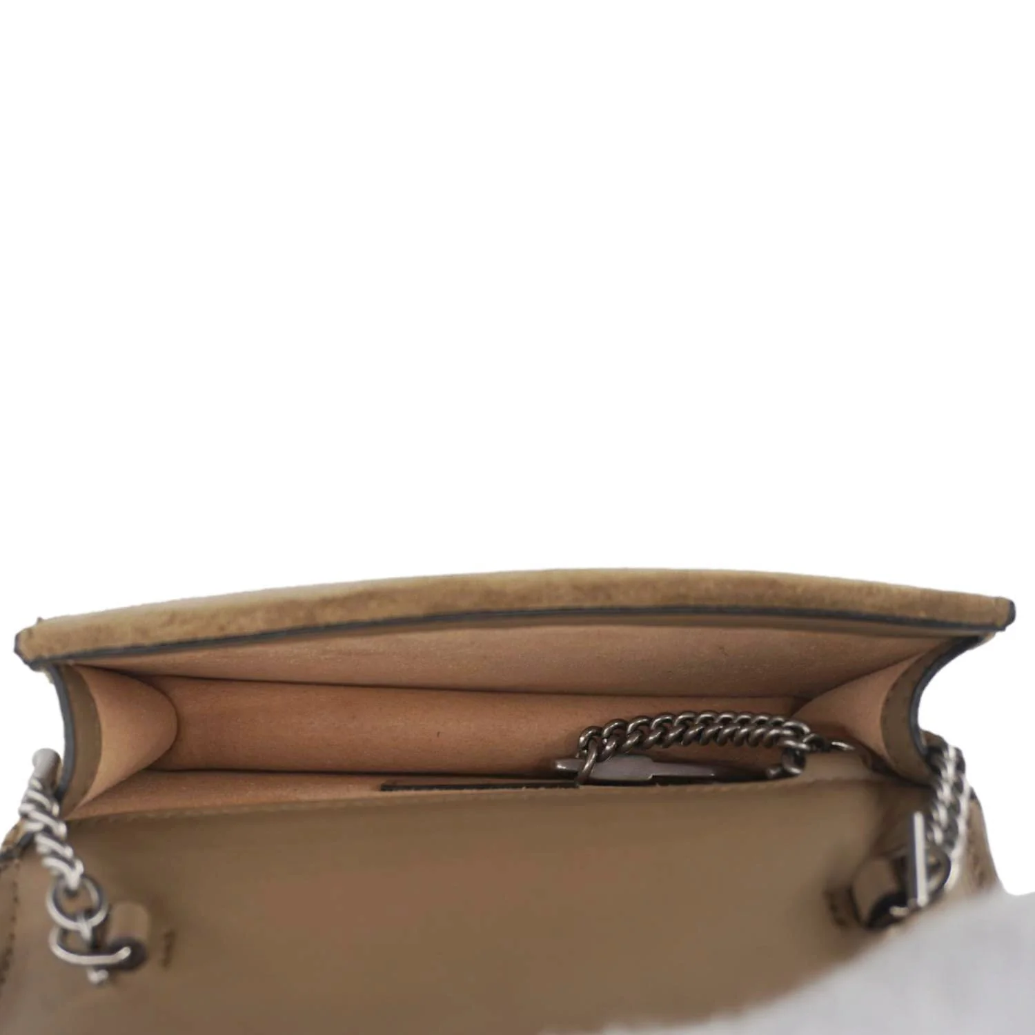 GUCCI Dionysus Super Mini GG Supreme Canvas Crossbody Bag Taupe 476432 - Image 13
