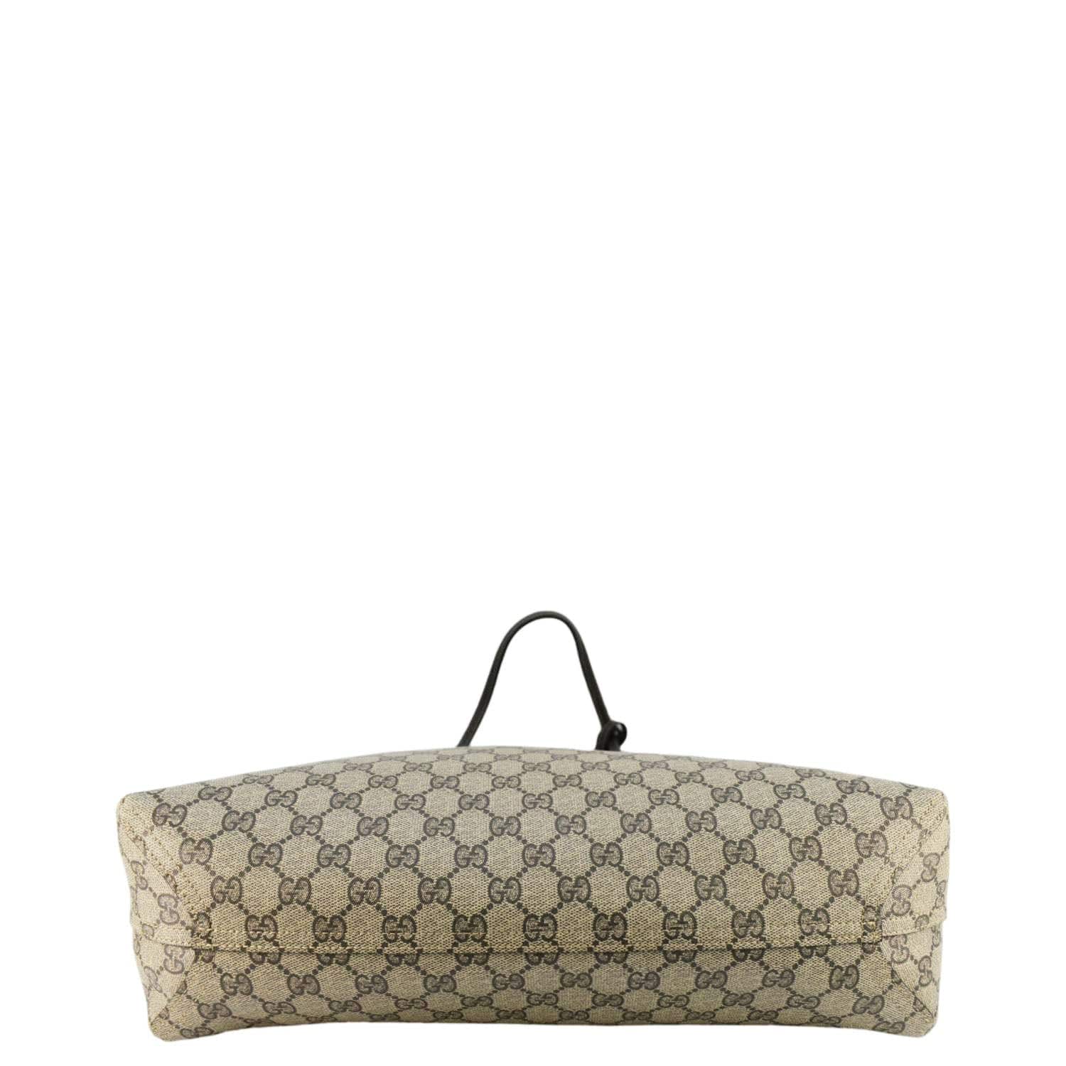 GUCCI Reversible Medium GG Supreme Canvas Tote Bag Dark Brown - Image 9