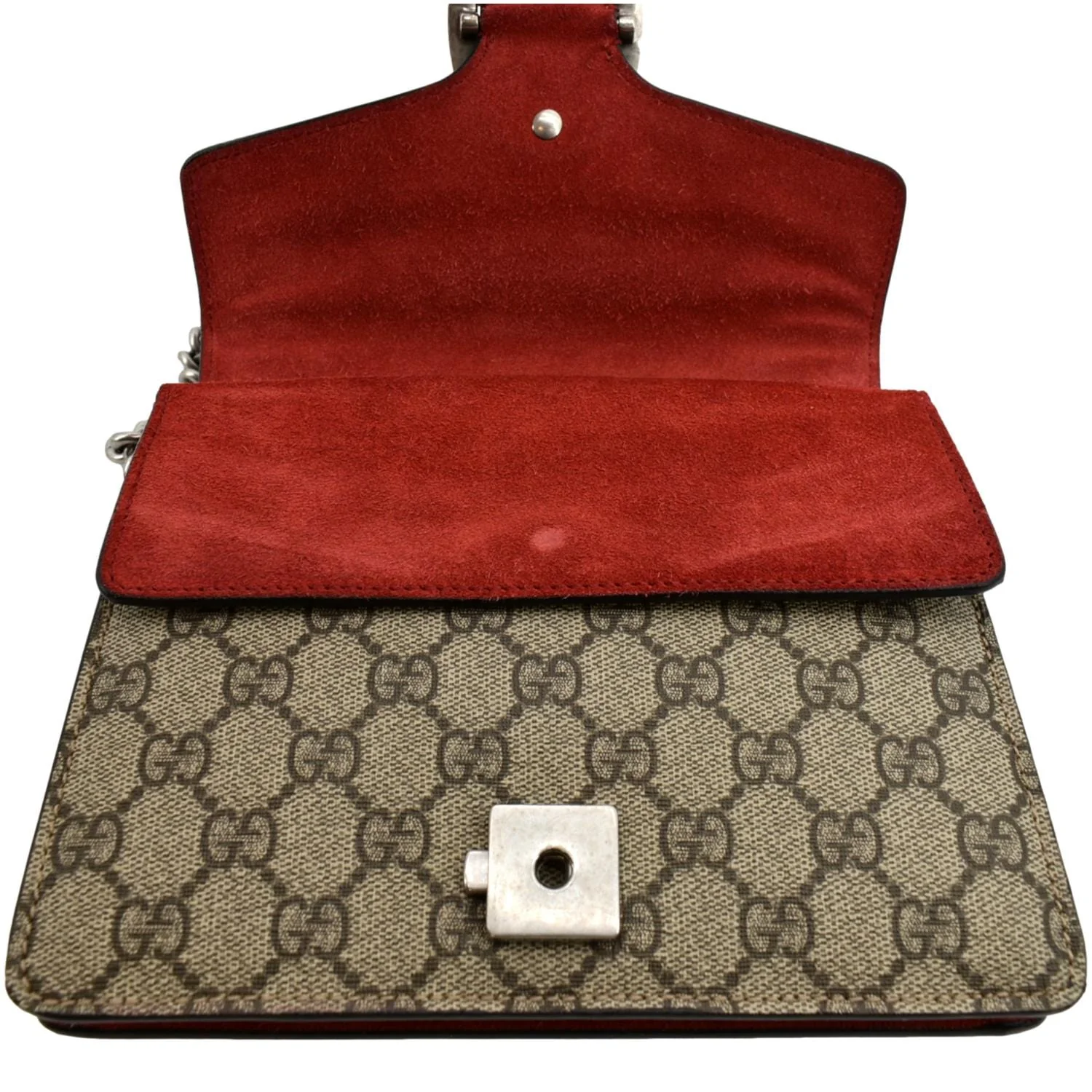 GUCCI Dionysus Mini GG Supreme Canvas Crossbody Bag Beige 421970 - Image 14