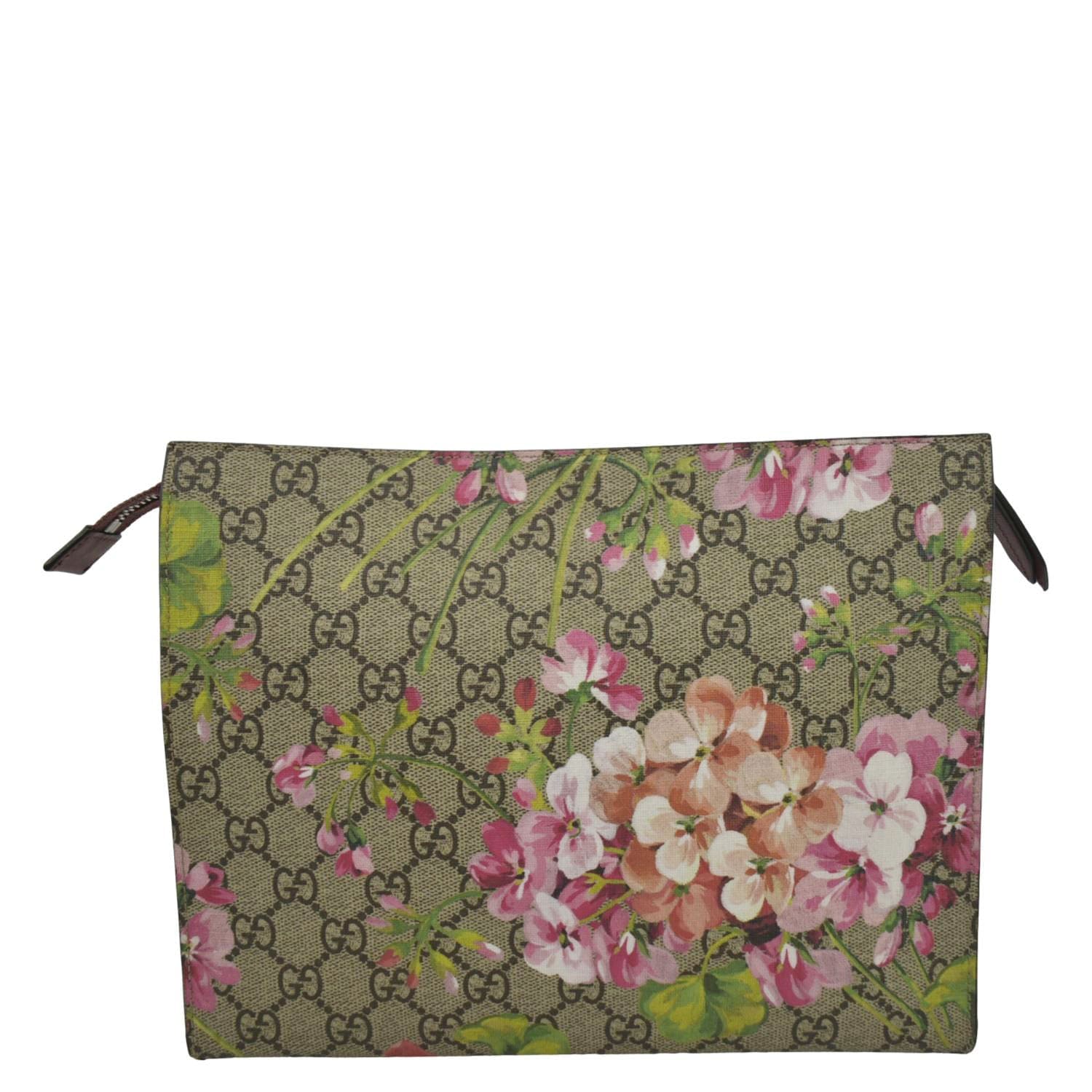 GUCCI GG Supreme Monogram Blooms Large Cosmetic Case Dry Rose 430268 - Image 4