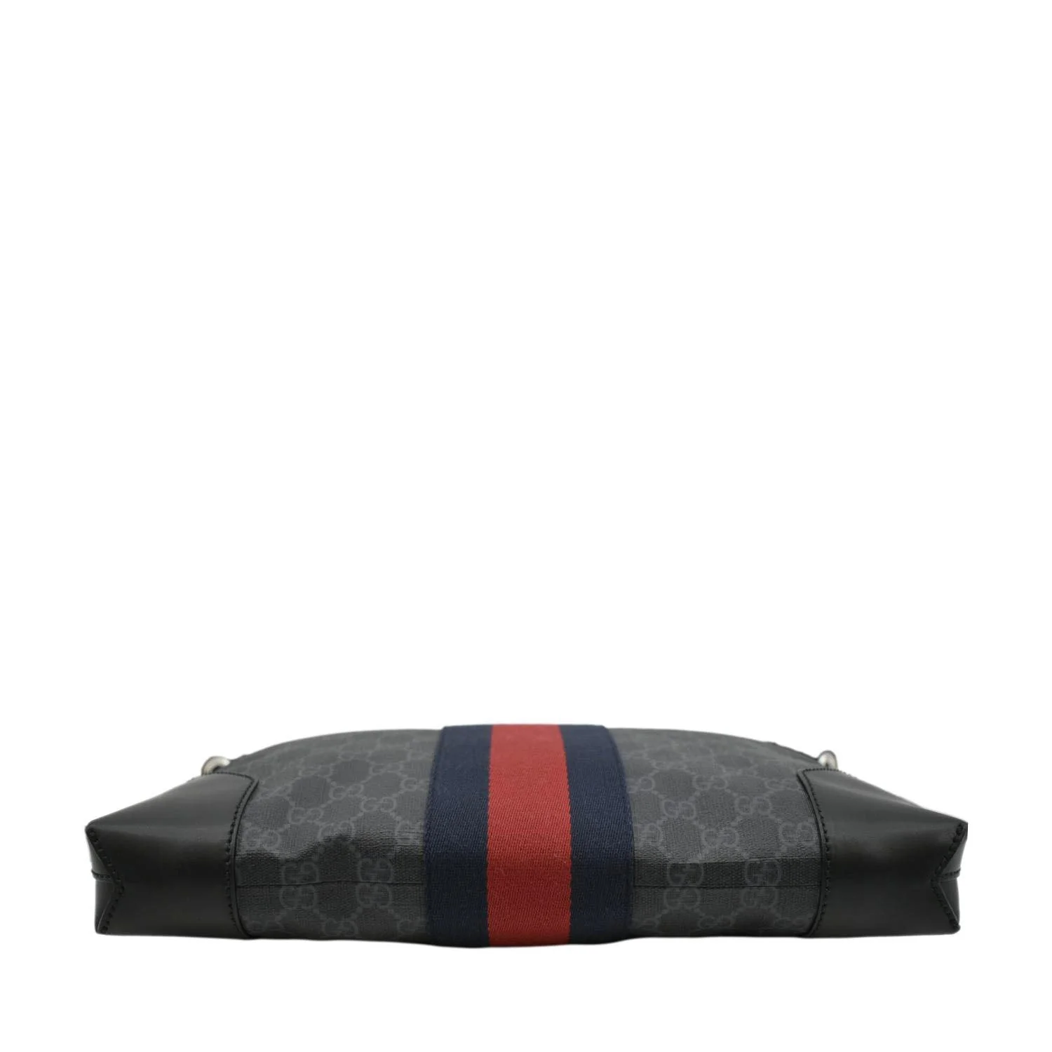 GUCCI East West GG Supreme Web Messenger Bag Black 474139 - Image 10