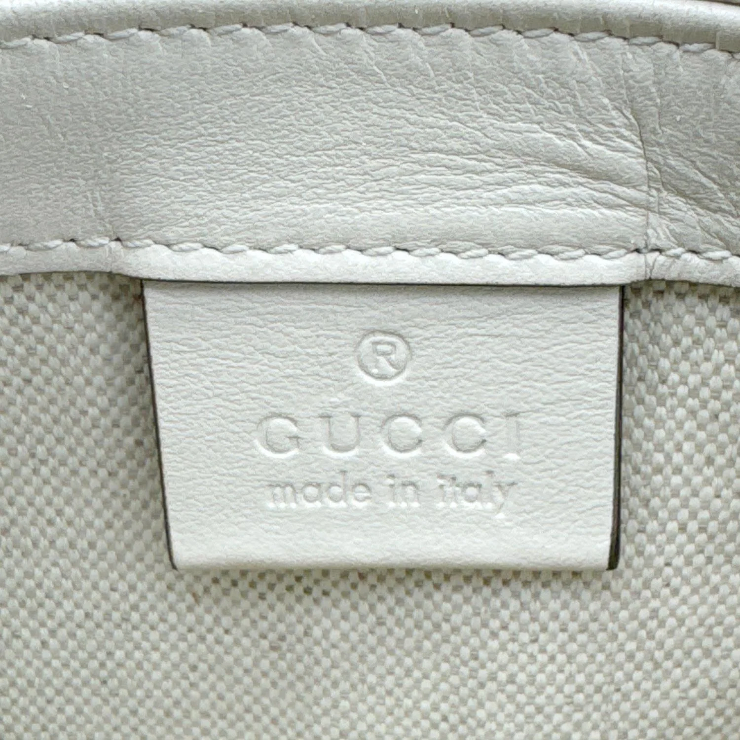 GUCCI GG Tennis Embossed Leather Messenger Bag White 625782 - Image 13