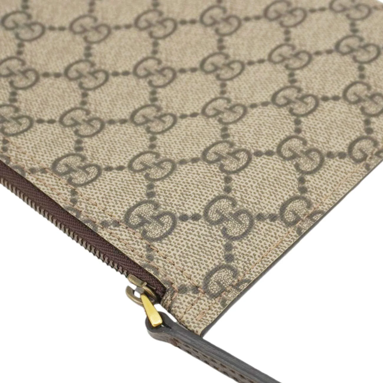 GUCCI GG Supreme Canvas Wristlet Beige 539335 - Image 6