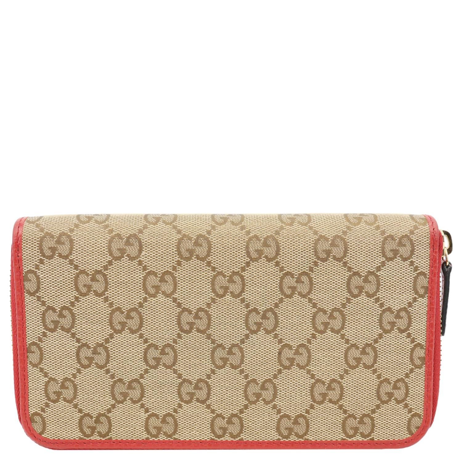 GUCCI GG Monogram Canvas Zippy Wallet Beige 363423