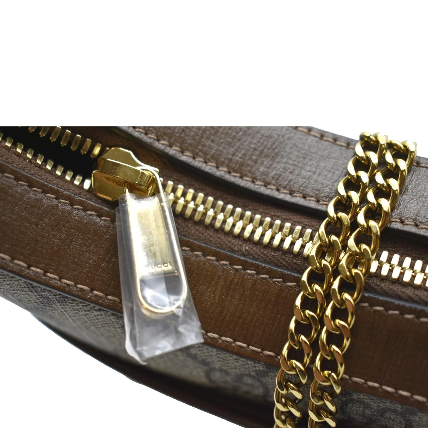 GUCCI Half Moon Mini GG Supreme Canvas Crossbody Bag Beige 726843 - Image 4