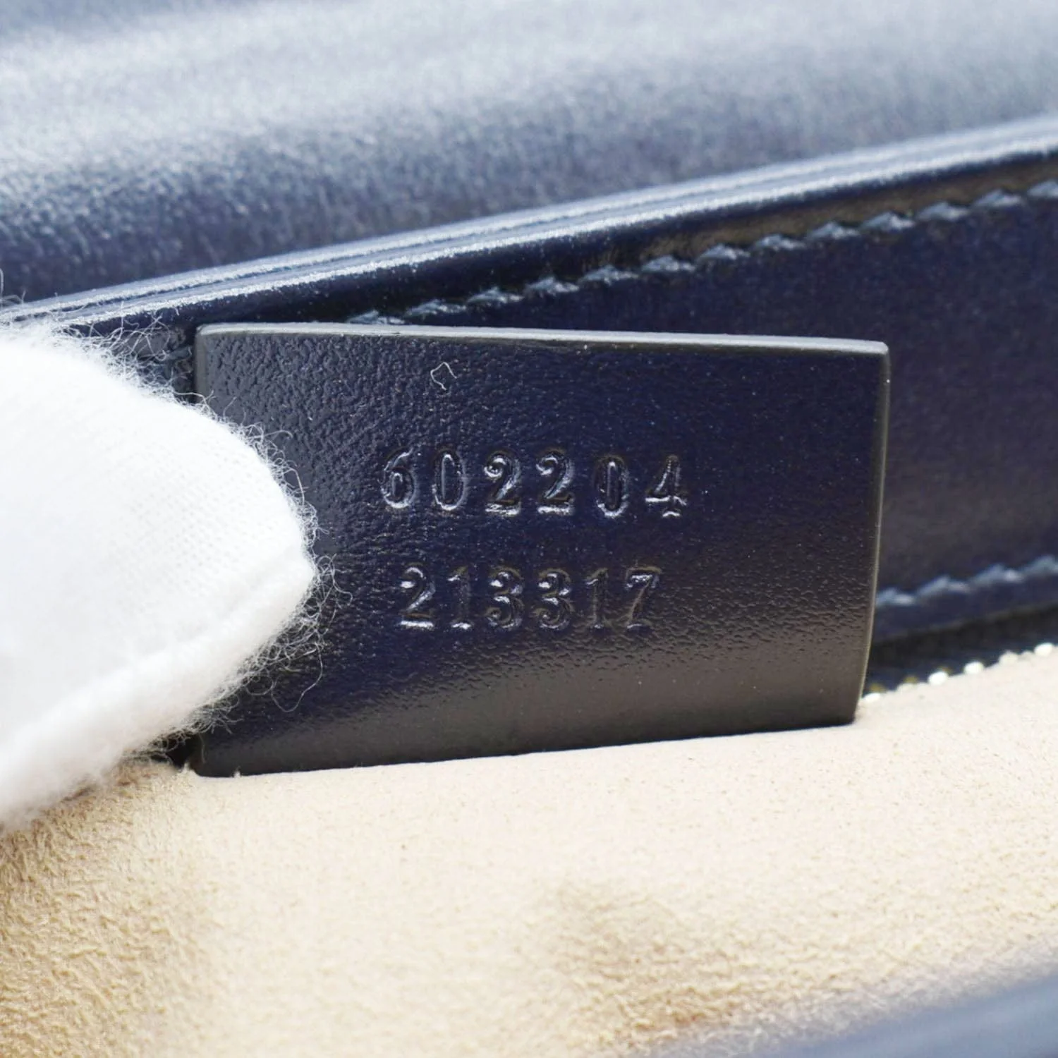 GUCCI Horsebit 1955 Small Leather Shoulder Bag Navy 602204 - Image 13