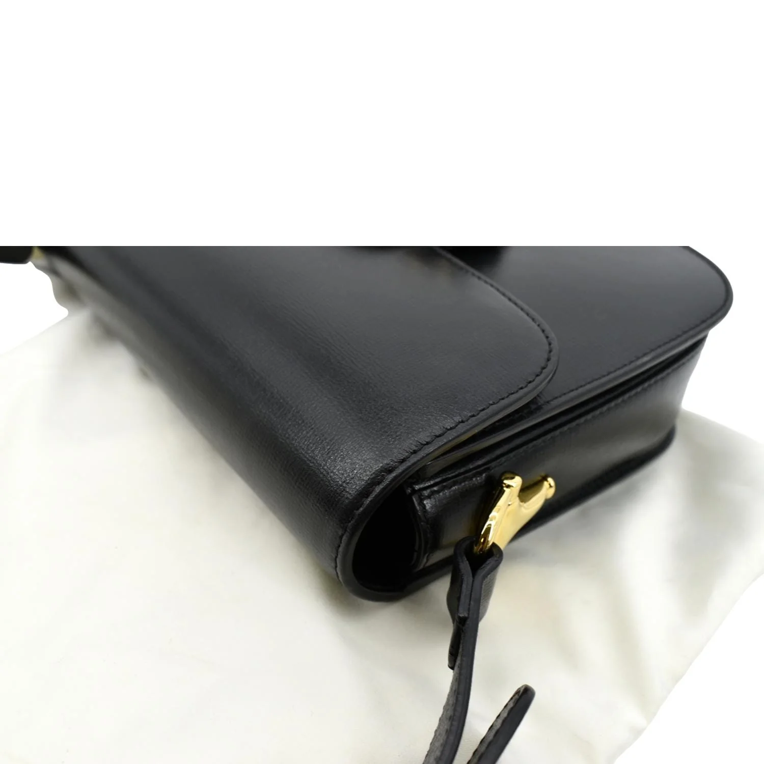 GUCCI Horsebit 1955 Small Leather Shoulder Bag Black 602204 - Image 7