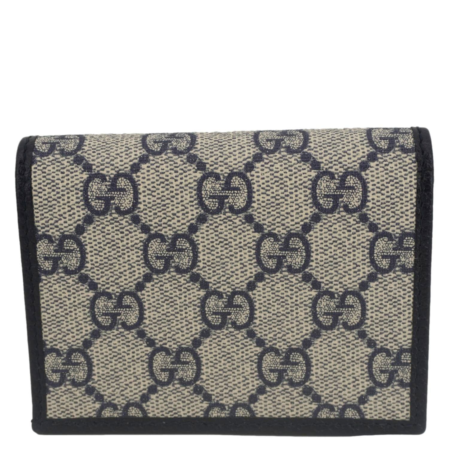 GUCCI Horsebit 1955 GG Supreme Canvas Card Case Wallet Beige 621887 - Image 3