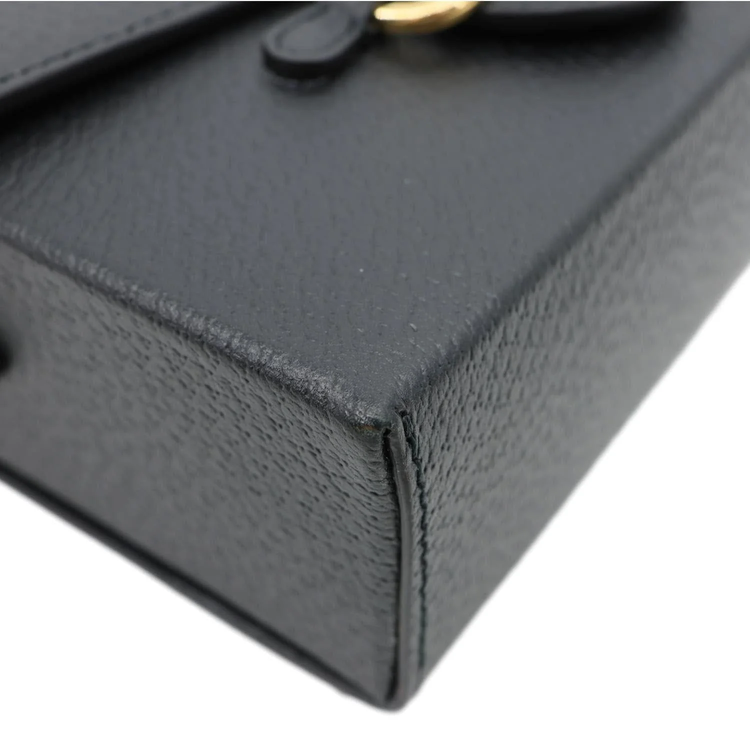 GUCCI Horsebit 1955 Flap Leather Shoulder Bag Black 732314 - Image 9