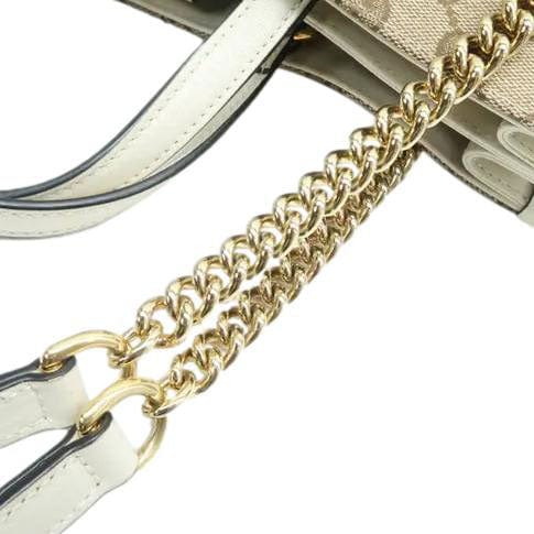 GUCCI Horsebit 1955 GG Supreme Canvas Tote Bag White 621144 - Image 7