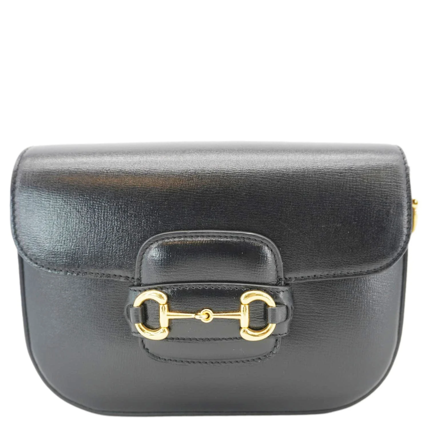 GUCCI Horsebit 1955 Flap Mini Leather Shoulder Bag Black 658574 - Image 3