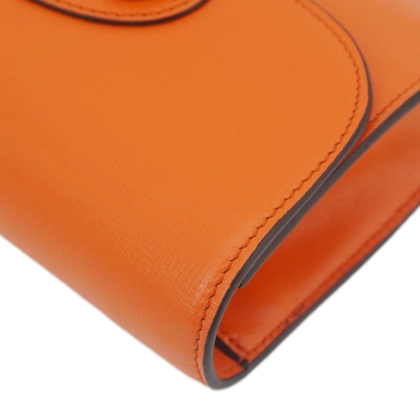 GUCCI Horsebit 1955 Mini Leather Shoulder Bag Orange 724713 - Image 9