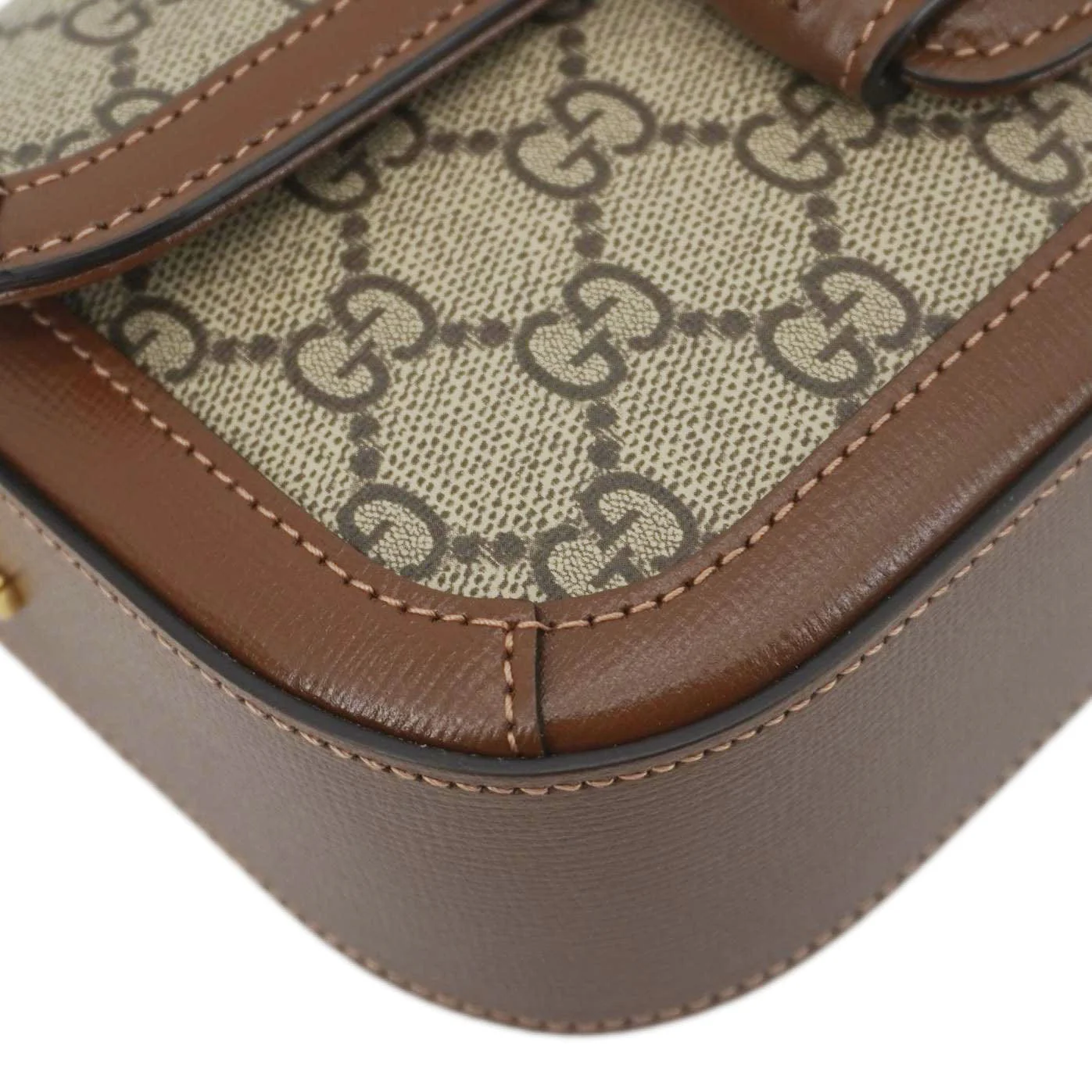 GUCCI Horsebit 1955 Small GG Supreme Canvas Shoulder Bag Beige 735178 - Image 12