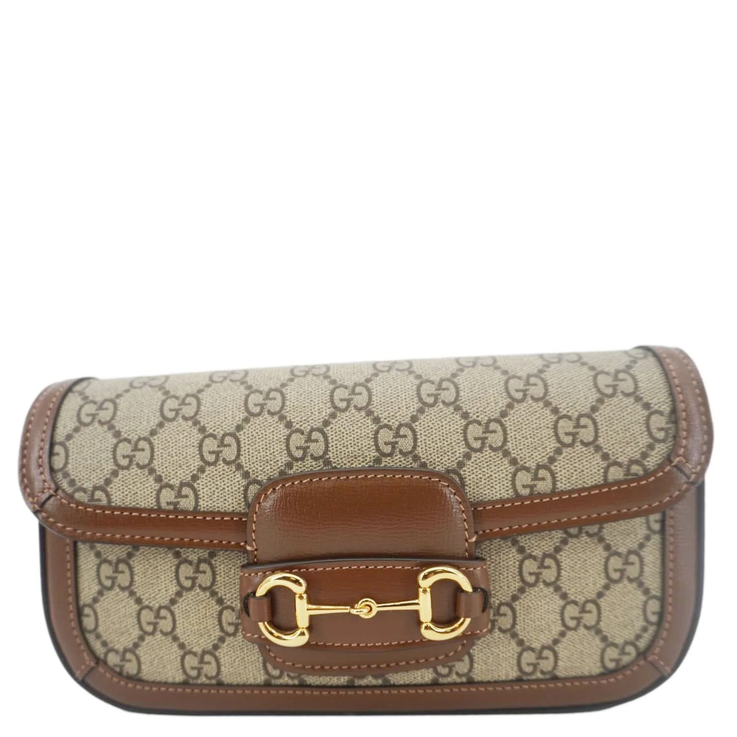 GUCCI Horsebit 1955 Small GG Supreme Canvas Shoulder Bag Beige 735178 - Image 4
