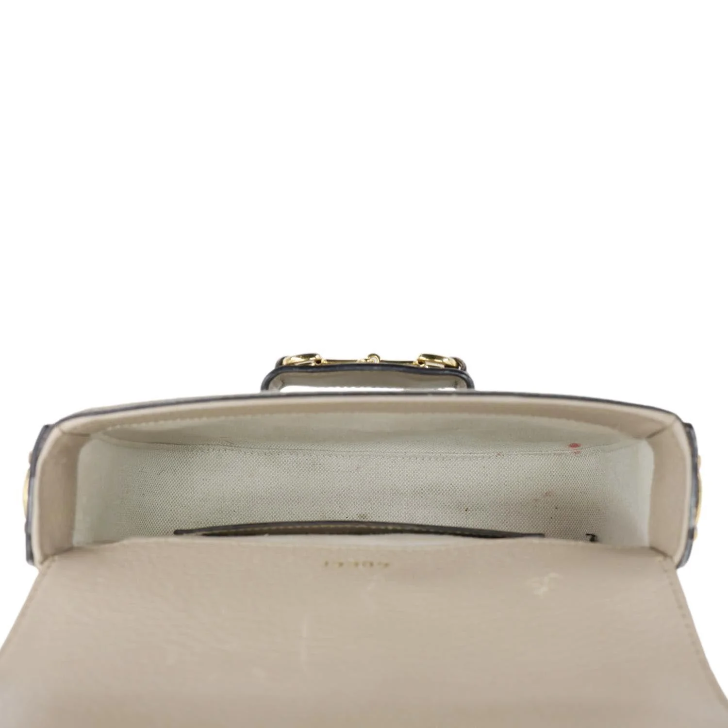GUCCI Horsebit 1955 Flap Small GG Supreme Canvas Shoulder Bag Beige 658574 - Image 15