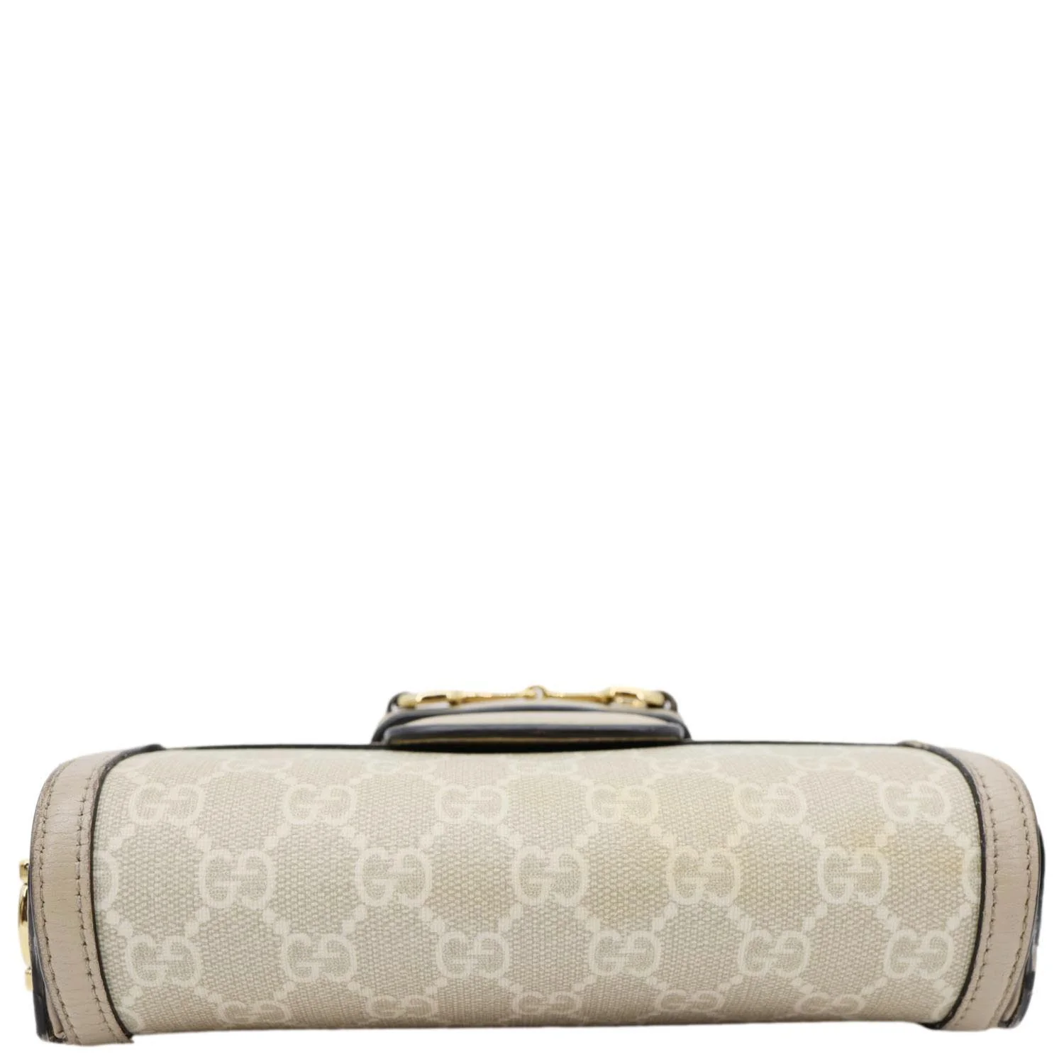 GUCCI Horsebit 1955 Flap Small GG Supreme Canvas Shoulder Bag Beige 658574 - Image 5