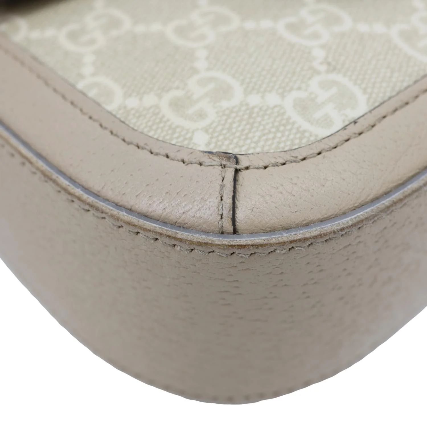 GUCCI Horsebit 1955 Flap Small GG Supreme Canvas Shoulder Bag Beige 658574 - Image 8