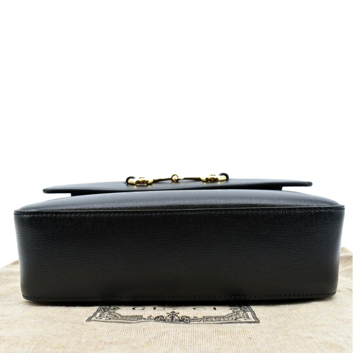 GUCCI Horsebit 1955 Small Leather Shoulder Bag Black 645454 - Image 9