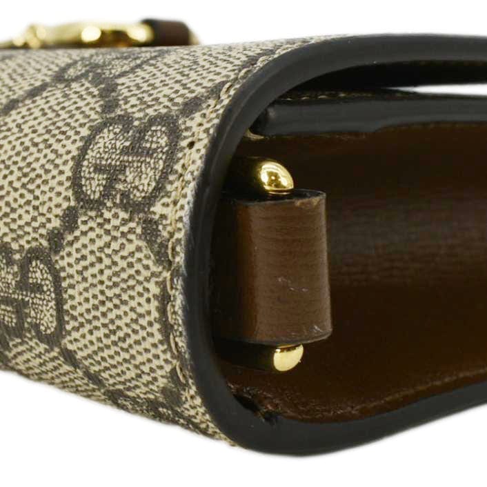 GUCCI Horsebit 1955 Small GG Supreme Canvas Shoulder Bag Beige 677286 - Image 9