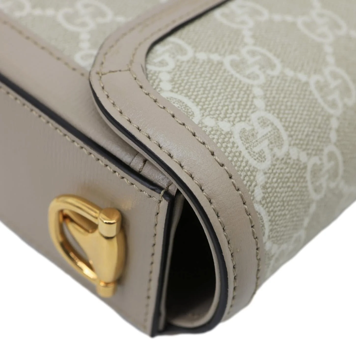 GUCCI Horsebit 1955 Small GG Supreme Canvas Shoulder Bag Beige 735178 - Image 6