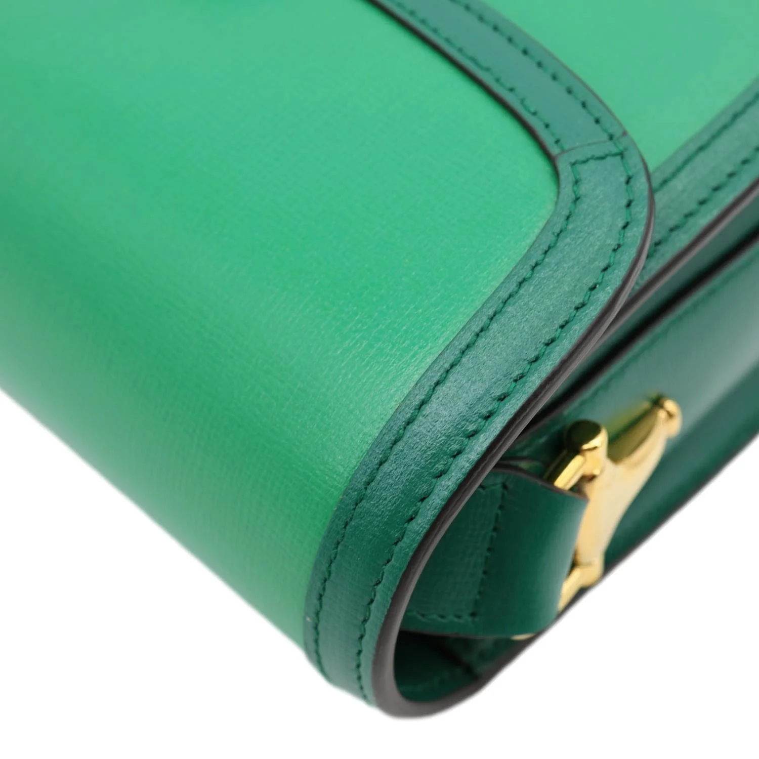GUCCI Horsebit 1955 Small Leather Shoulder Bag Green 602204 - Image 6