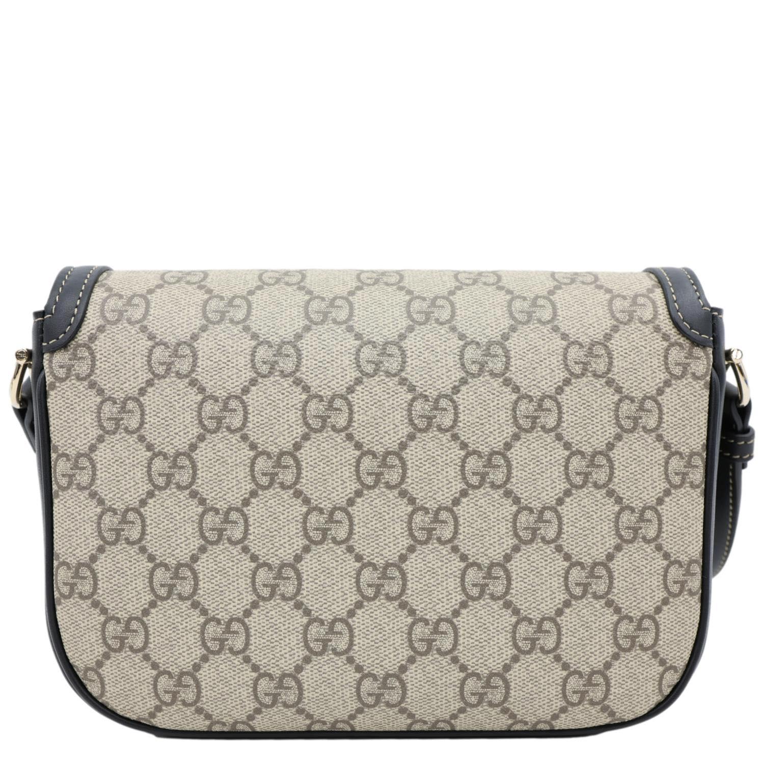 GUCCI Horsebit 1955 GG Supreme Canvas Shoulder Bag Beige 602204 - Image 4