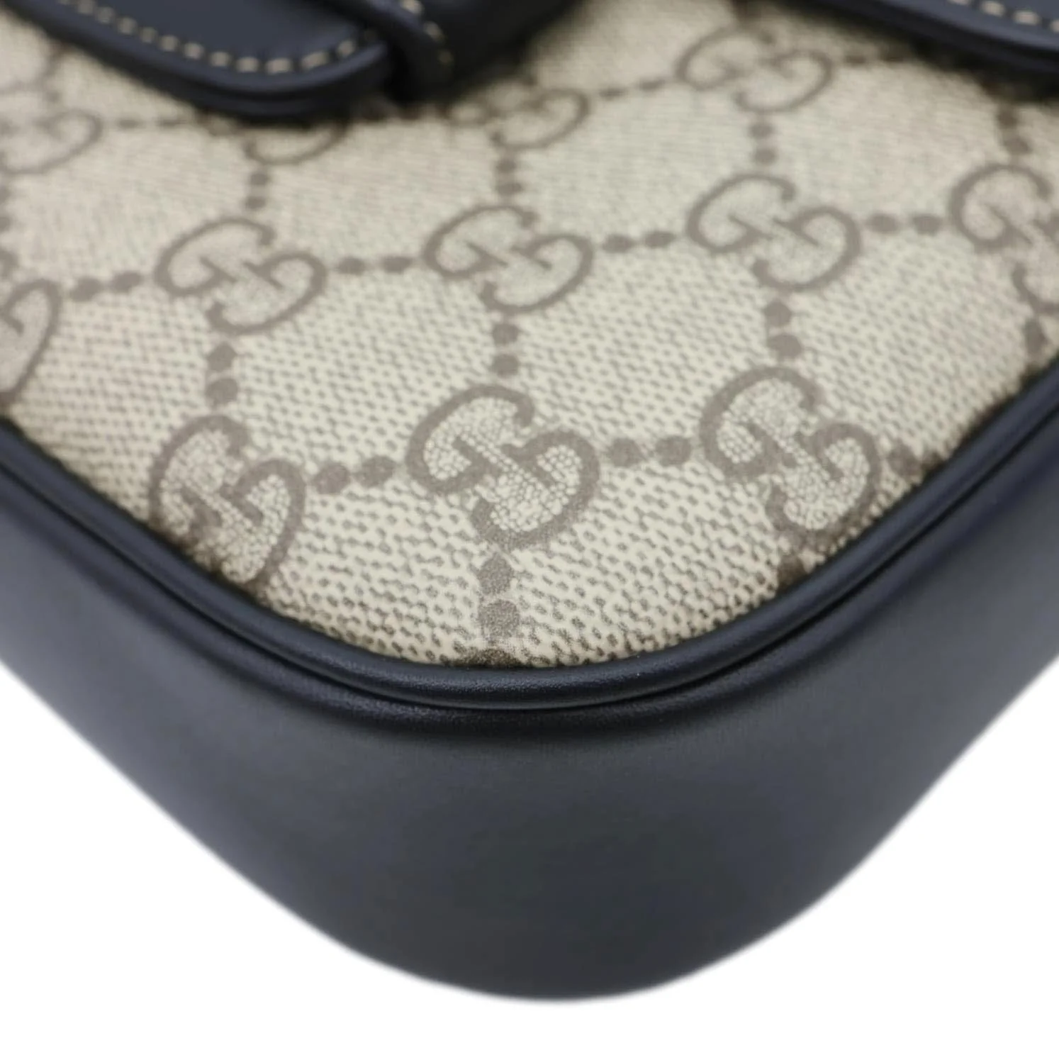 GUCCI Horsebit 1955 GG Supreme Canvas Shoulder Bag Beige 602204 - Image 9
