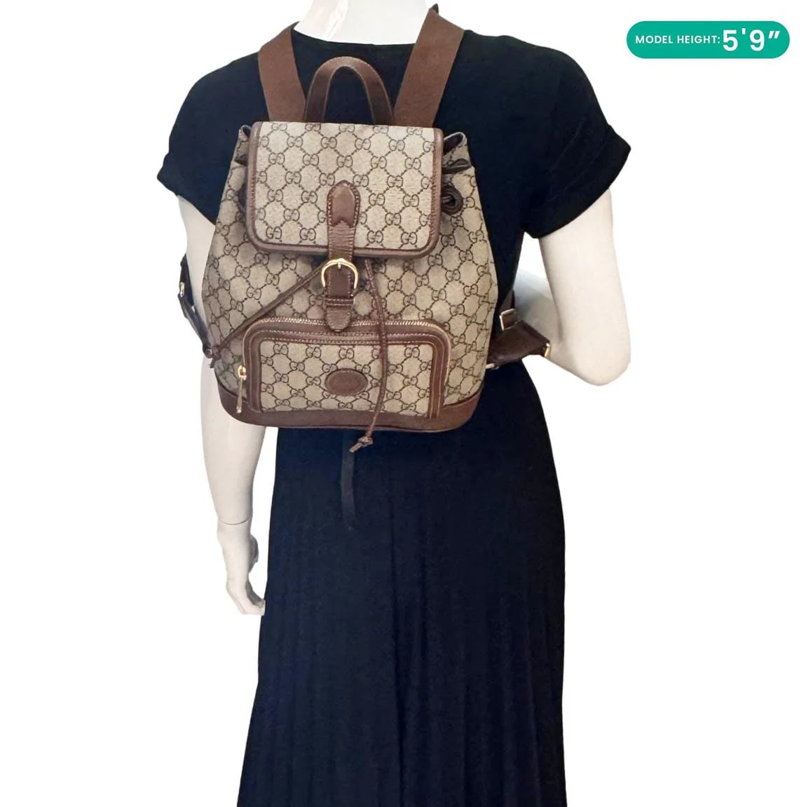 GUCCI Interlocking G Supreme Canvas Backpack Brown 674147 - Image 2