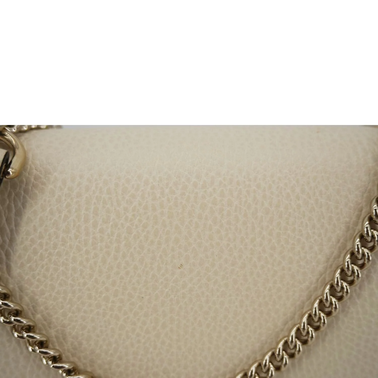 GUCCI Interlocking GG Medium Calfskin Leather Shoulder Bag Off White 510303 - Image 13
