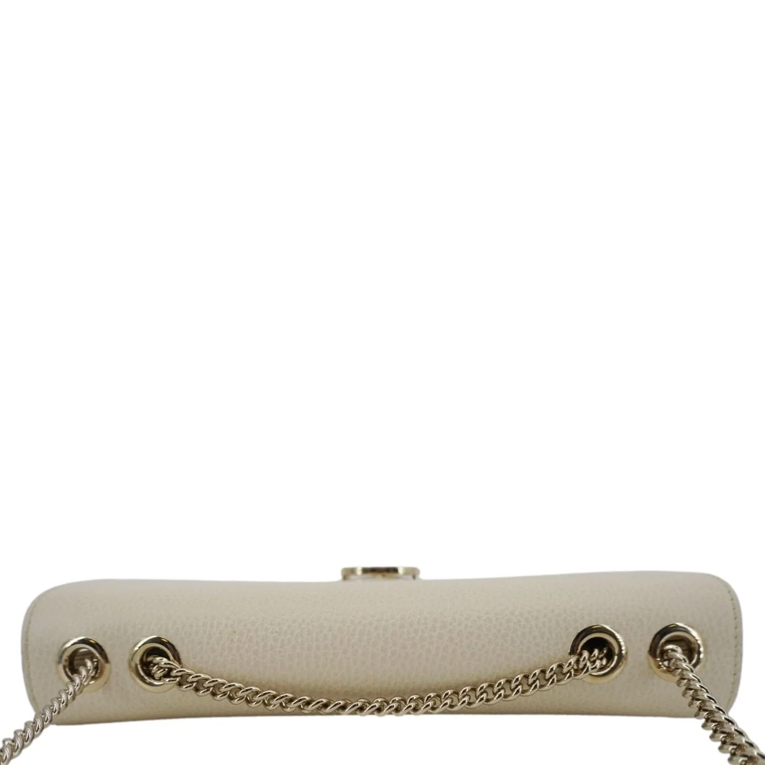 GUCCI Interlocking GG Medium Calfskin Leather Shoulder Bag Off White 510303 - Image 5