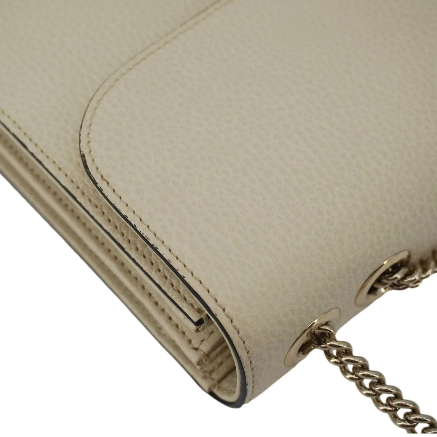 GUCCI Interlocking GG Medium Calfskin Leather Shoulder Bag Off White 510303 - Image 6