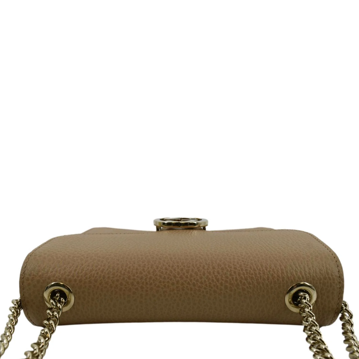 GUCCI Interlocking G Calfskin Leather Shoulder Bag Beige 510304 - Image 4