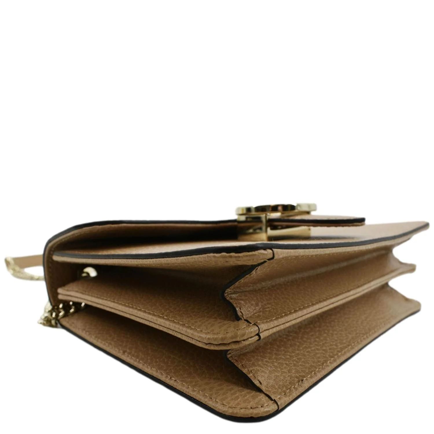GUCCI Interlocking G Calfskin Leather Shoulder Bag Beige 510304 - Image 8