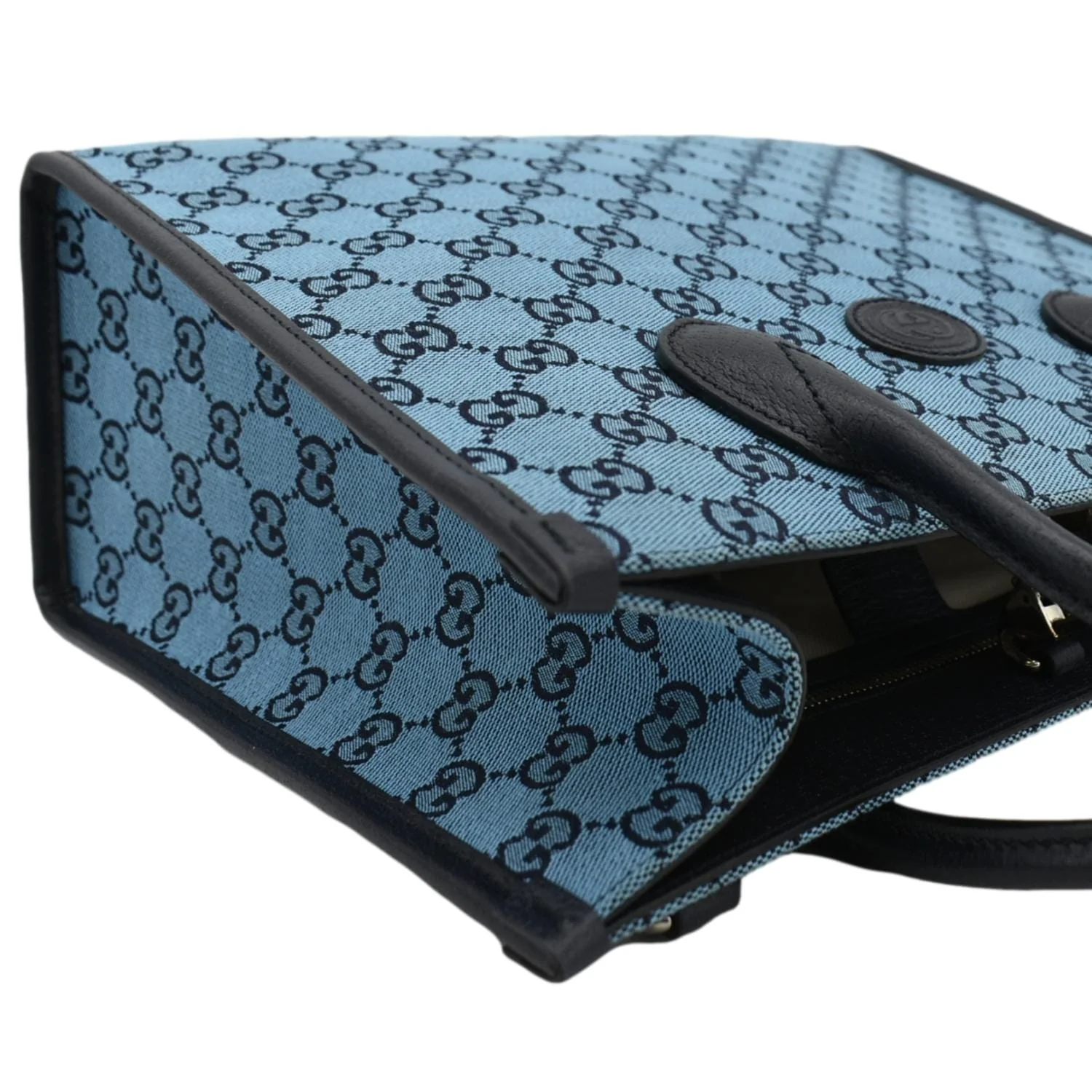 GUCCI Interlocking GG Supreme Canvas Tote Bag Blue 659983 - Image 5