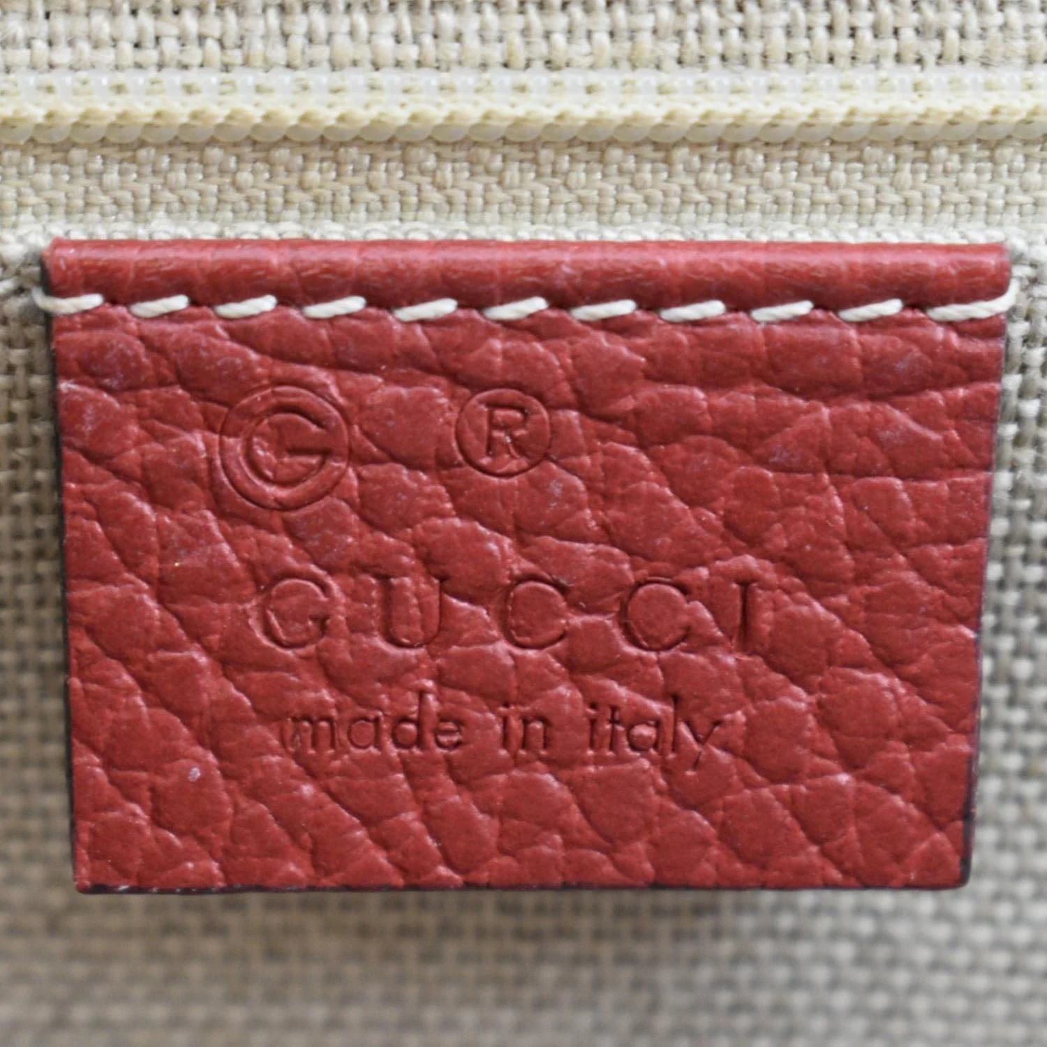 GUCCI Interlocking GG Calfskin Leather Crossbody Bag Red 510303 - Image 11