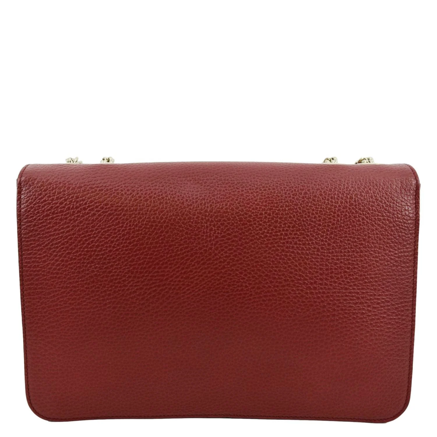 GUCCI Interlocking GG Calfskin Leather Crossbody Bag Red 510303 - Image 3