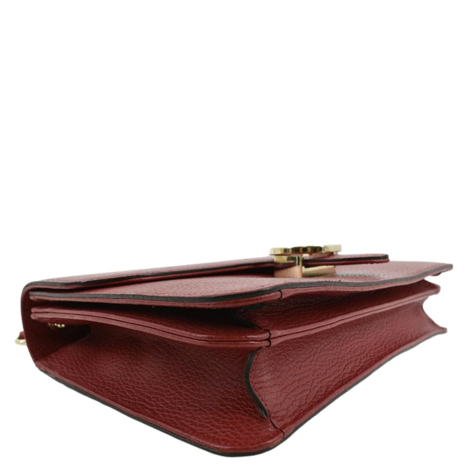 GUCCI Interlocking GG Calfskin Leather Crossbody Bag Red 510303 - Image 7