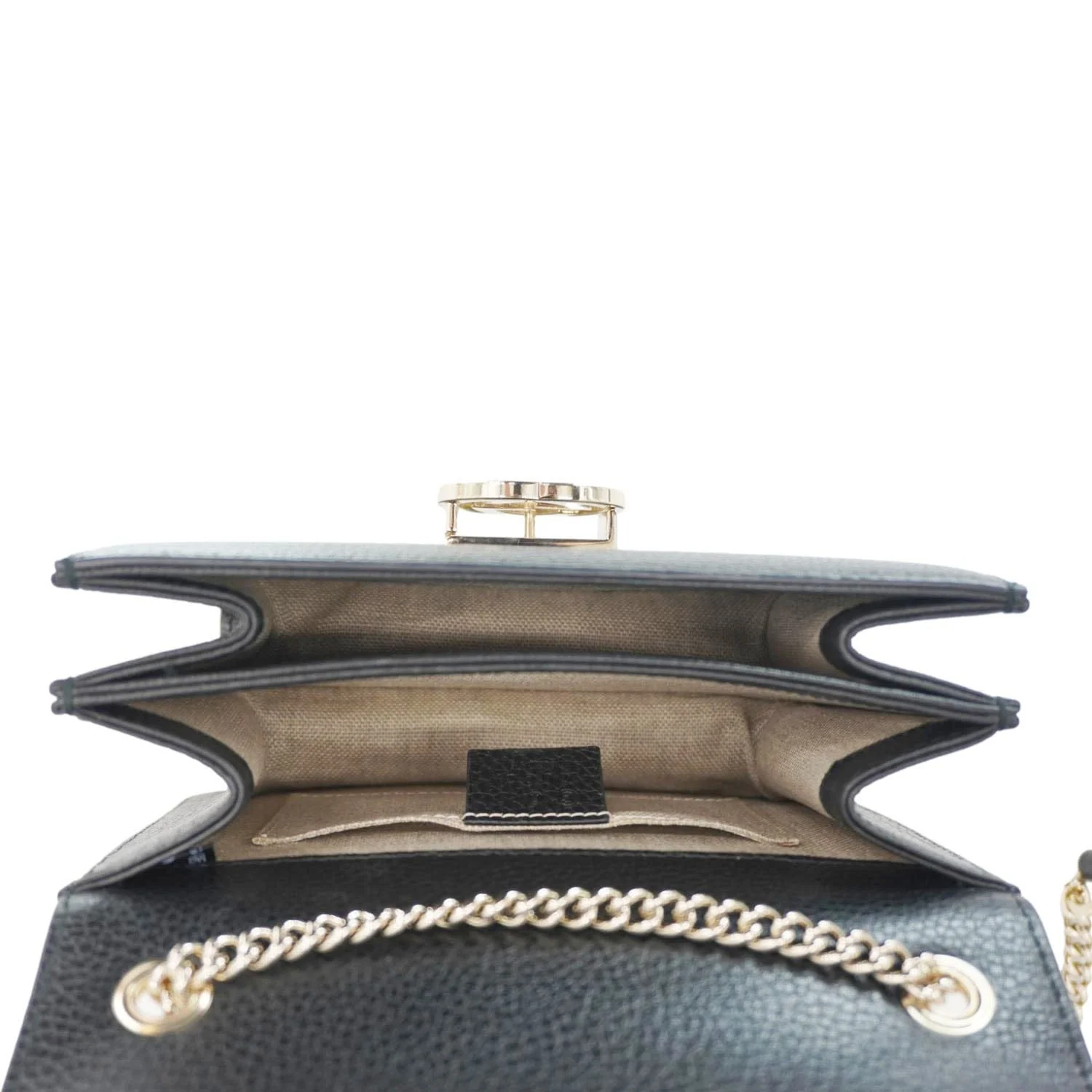 GUCCI Interlocking GG Leather Crossbody Bag Black 510304 - Image 11