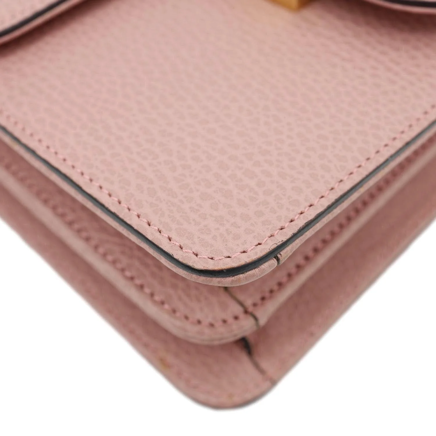 GUCCI Interlocking GG Dollar Calfskin Leather Crossbody Bag Pink 510304 - Image 8