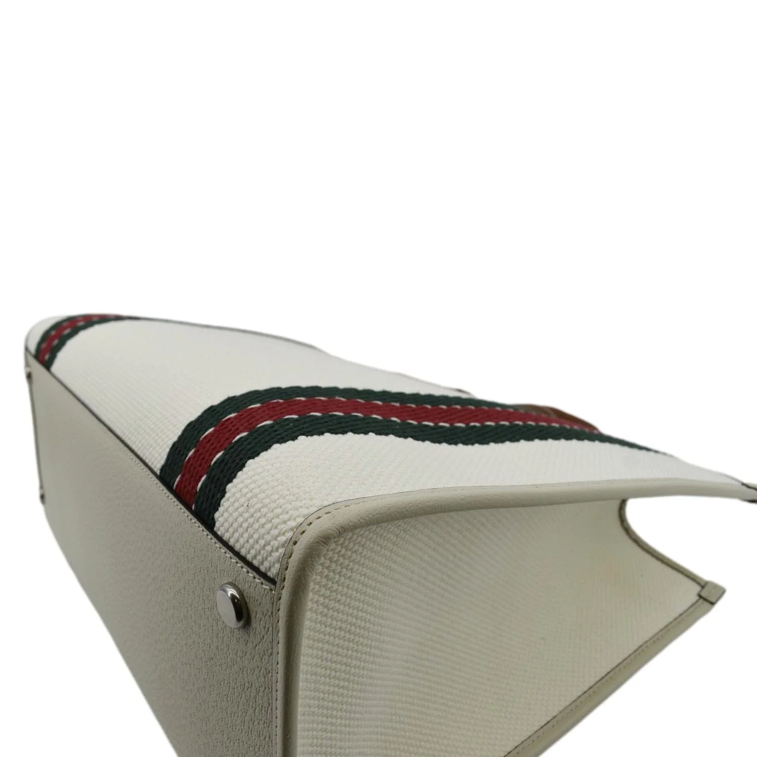 GUCCI GG Interlocking Canvas Web Shoulder Bag White 701733 - Image 8