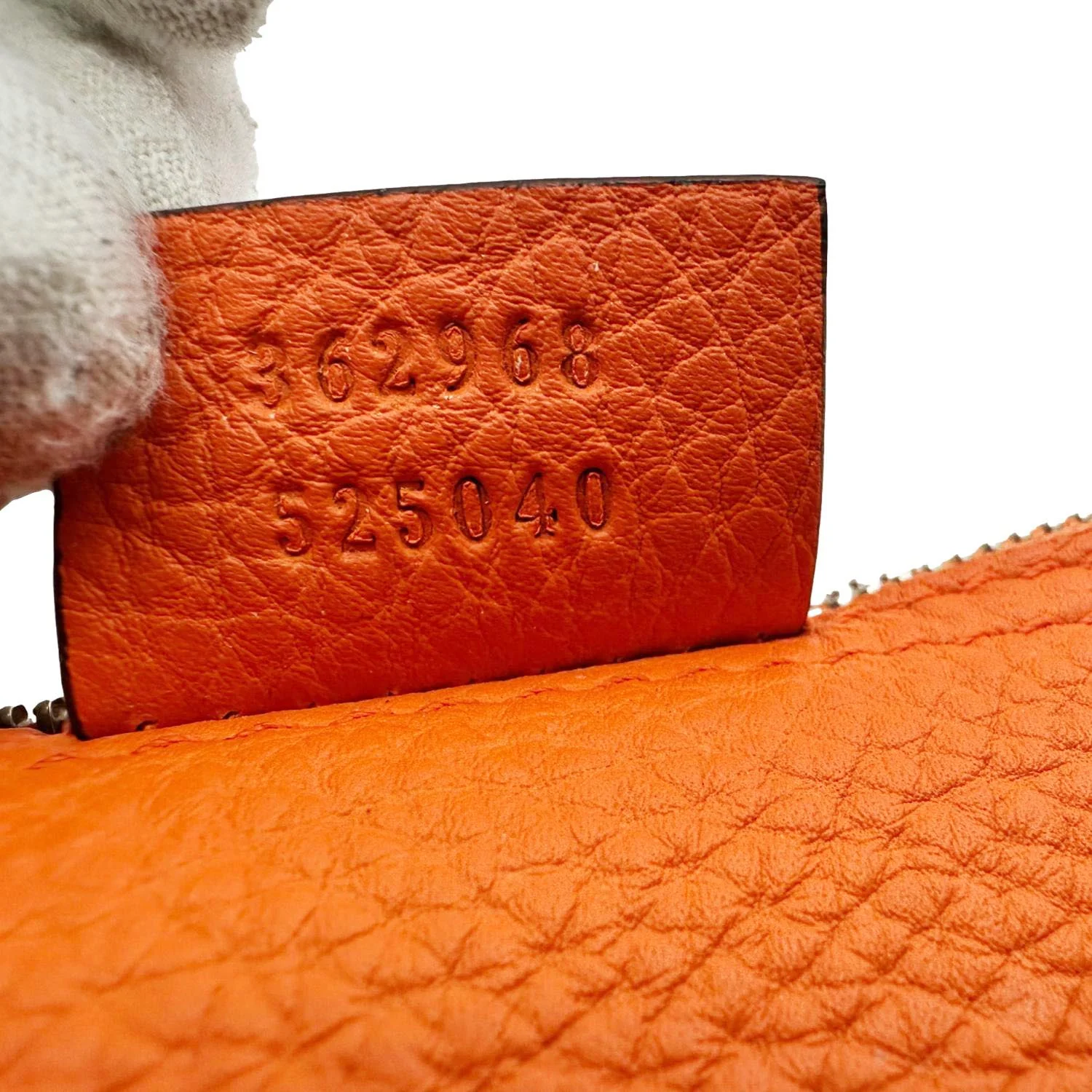 GUCCI Jackie Soft Pebbled Leather Hobo Bag Orange 362968 - Image 15