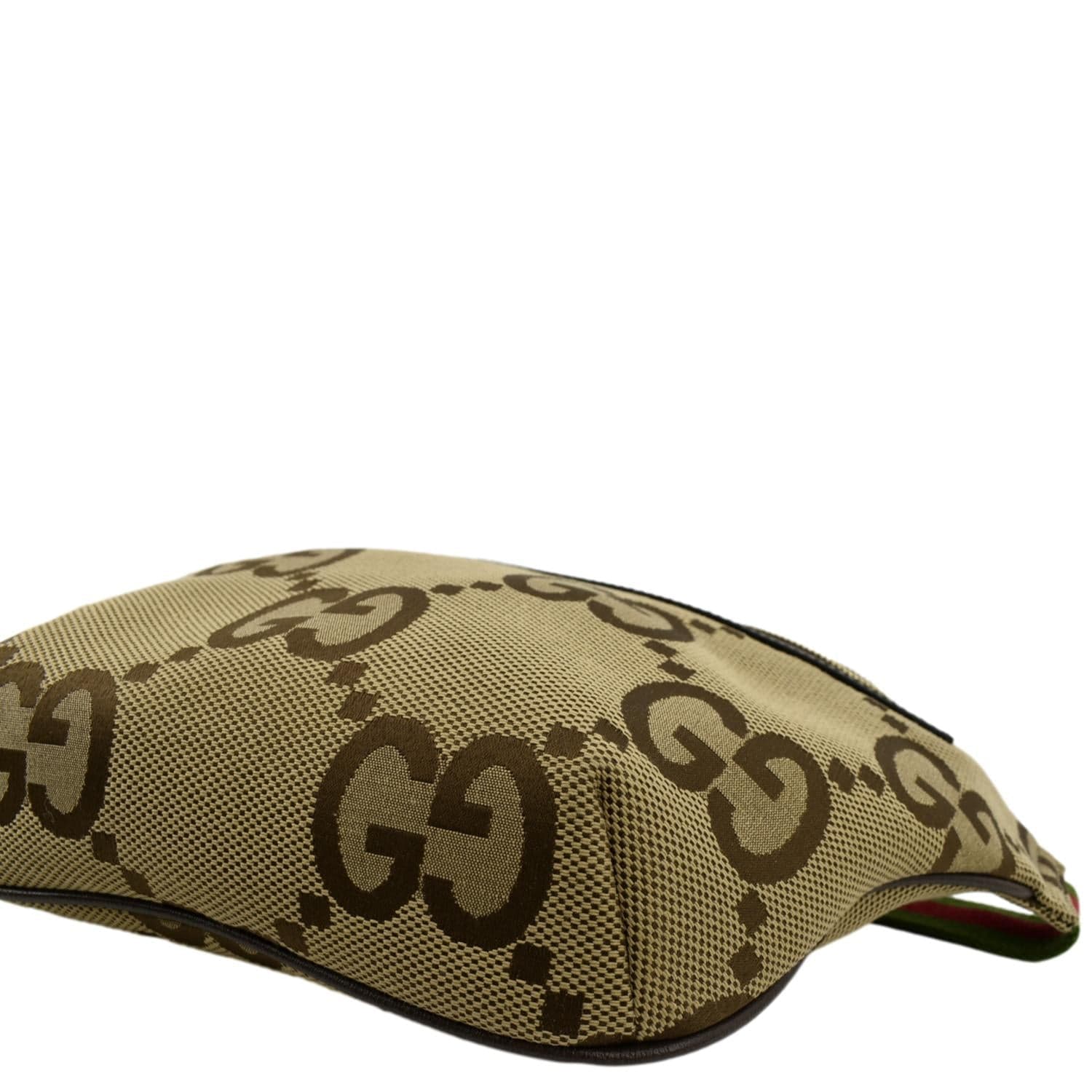 GUCCI Jumbo GG Canvas Leather Belt Bag Brown 696031 - Image 7