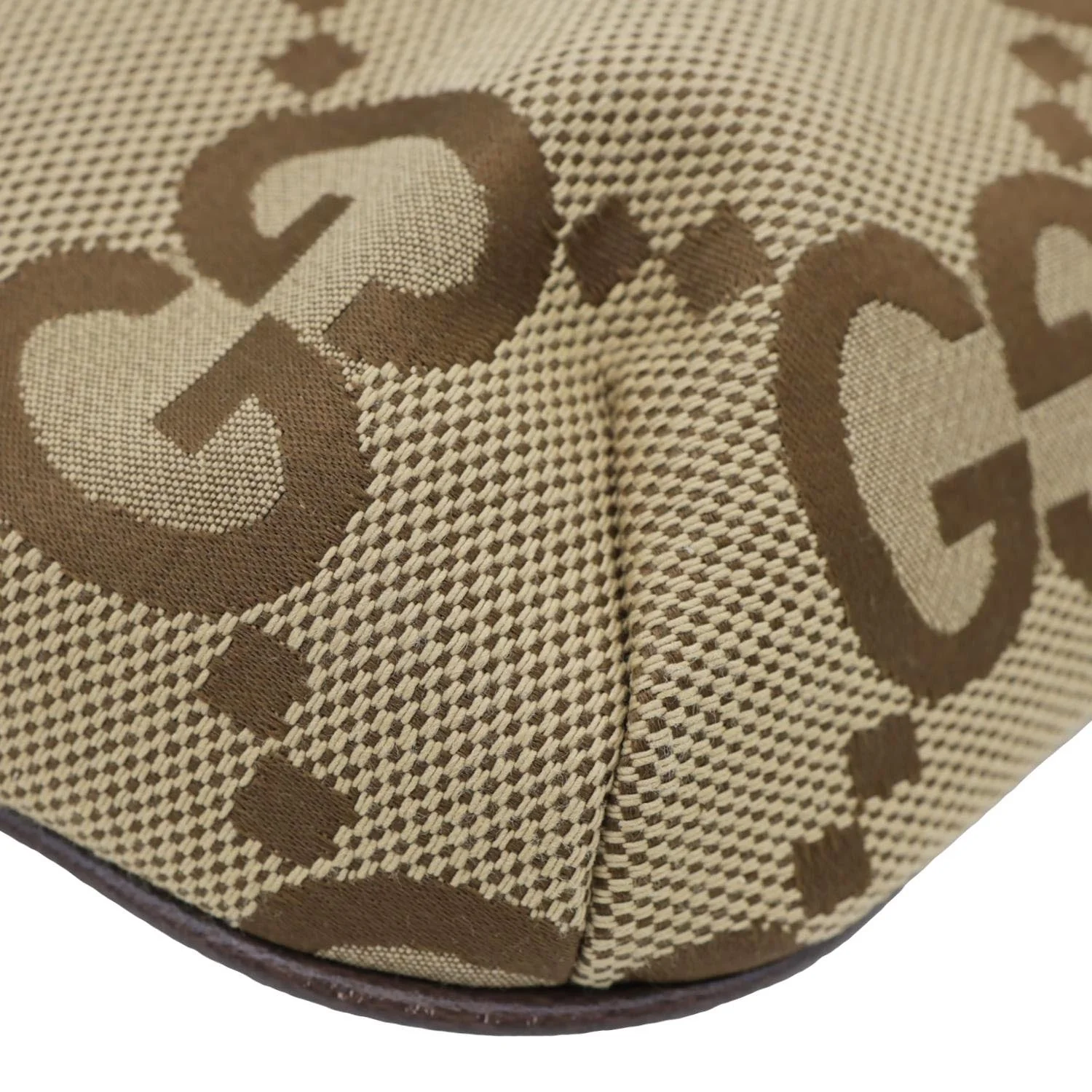 GUCCI Jumbo GG Canvas Leather Belt Bag Brown 696031 - Image 8