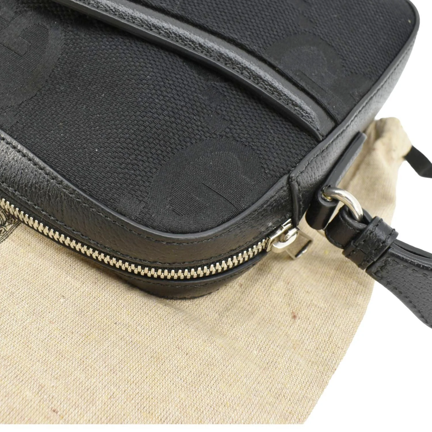 GUCCI jumbo GG Canvas Messenger Bag Black 675891 - Image 7