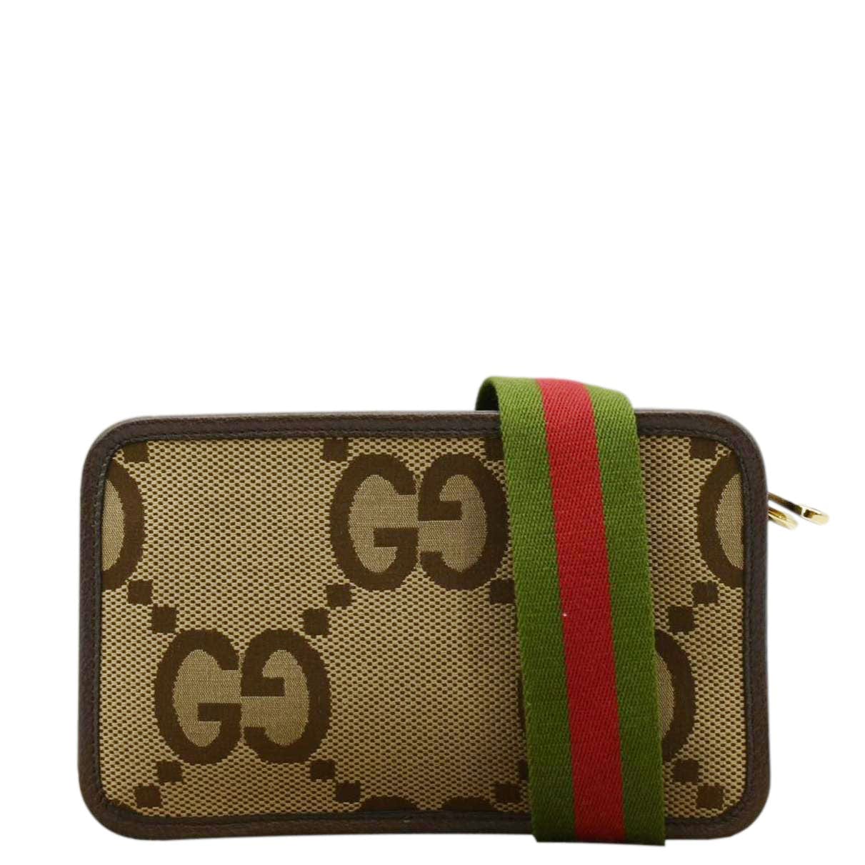 GUCCI Mini Jumbo GG Canvas Crossbody Bag Beige 696075 - Image 4