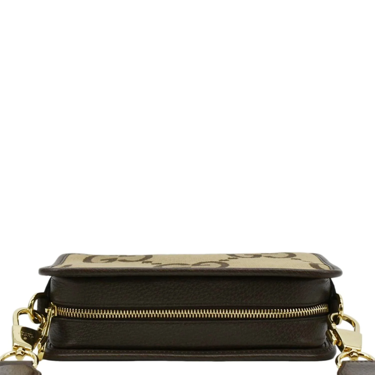 GUCCI Mini Jumbo GG Canvas Crossbody Bag Beige 696075 - Image 5