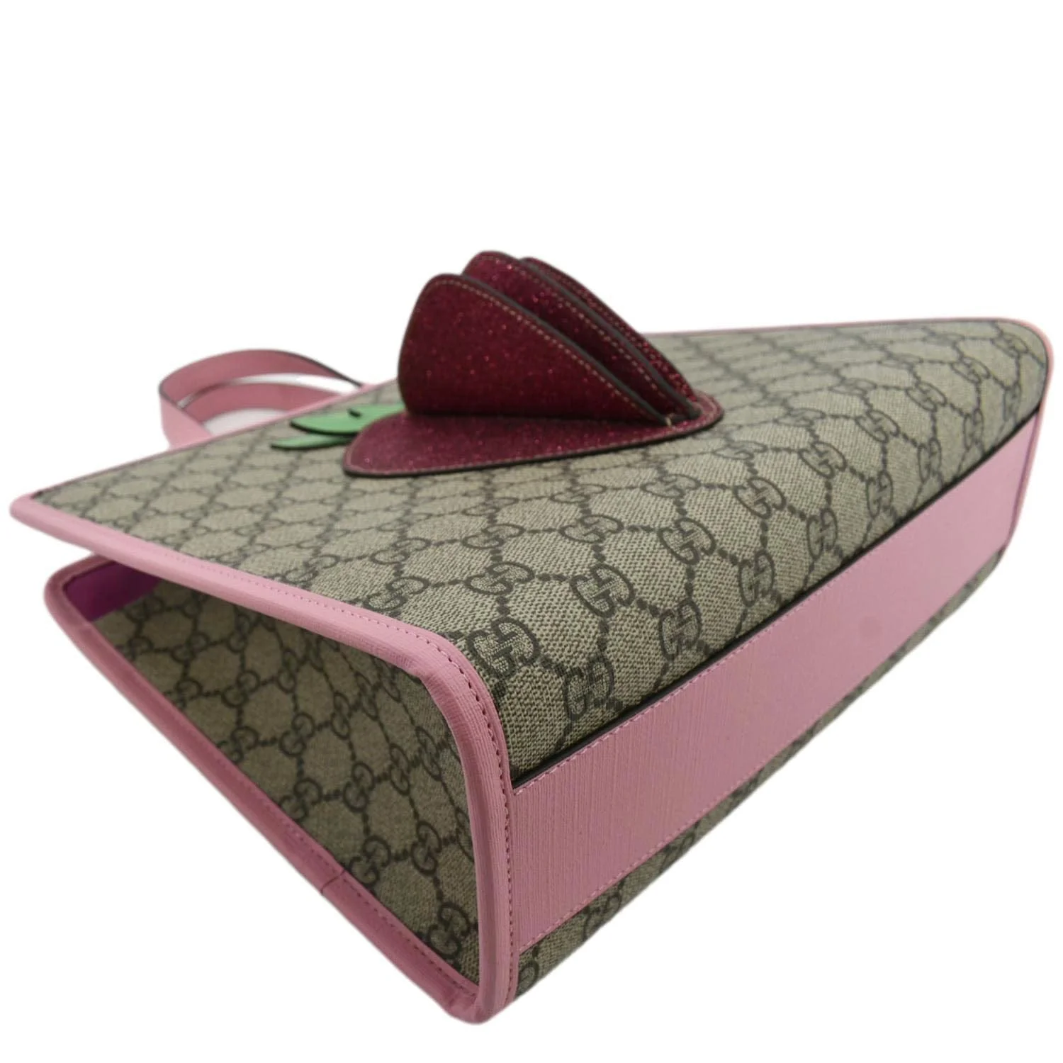 GUCCI Kids Strawberry GG Supreme Canvas Tote Bag Beige 630589 - Image 7