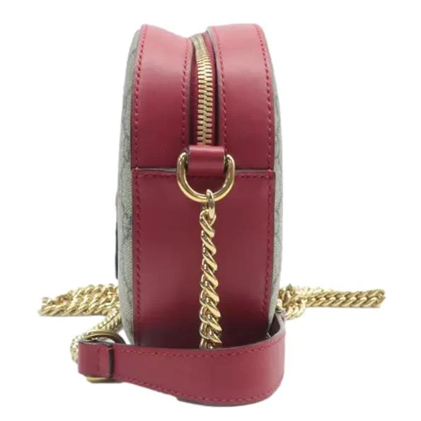 GUCCI Kingsnake Heart Mini GG Supreme Chain Crossbody Bag Red 409535 - Image 3