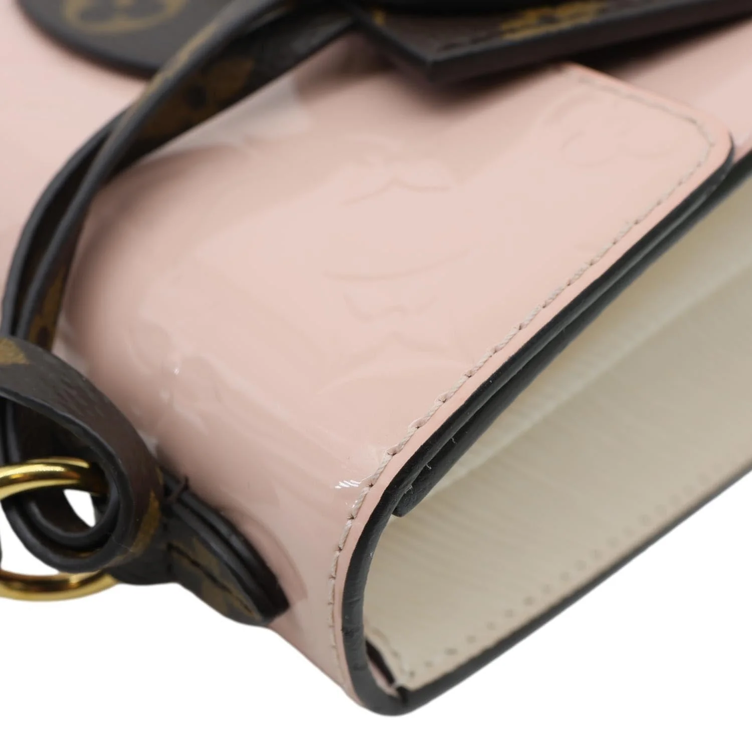 LOUIS VUITTON Spring Street Monogram Vernis Leather Shoulder Bag Rose Ballerine - Image 6
