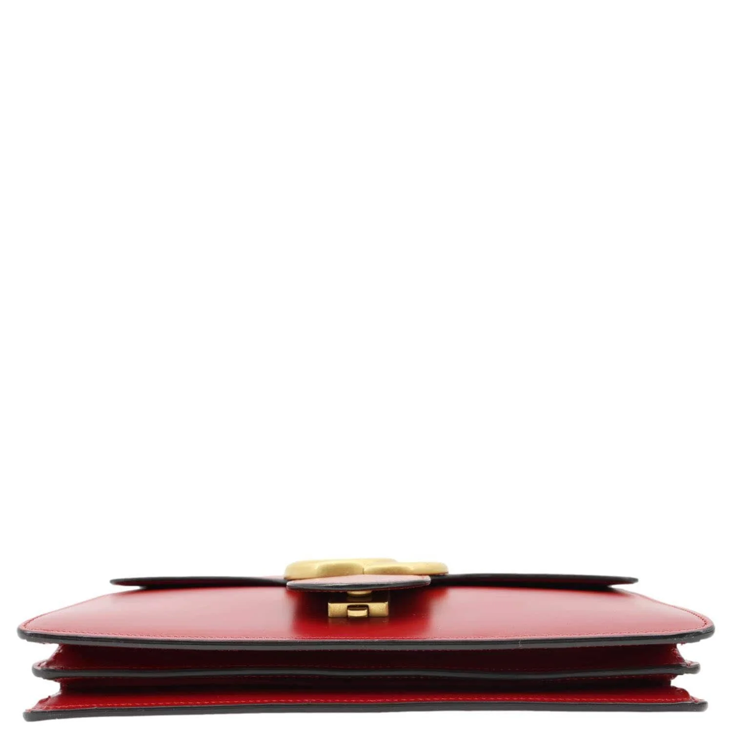 GUCCI GG Marmont Knight Medium Calfskin Leather Chain Shoulder Bag Red 431777 - Image 9